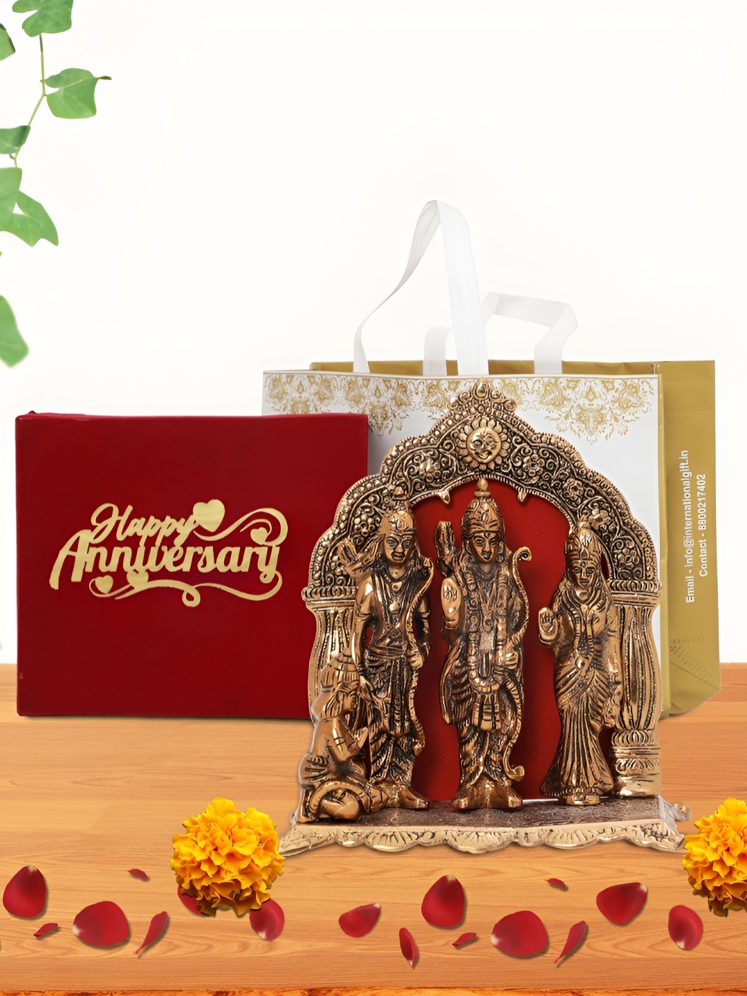 

INTERNATIONAL GIFT Brown Ram Darbar Religious Idol Showpiece