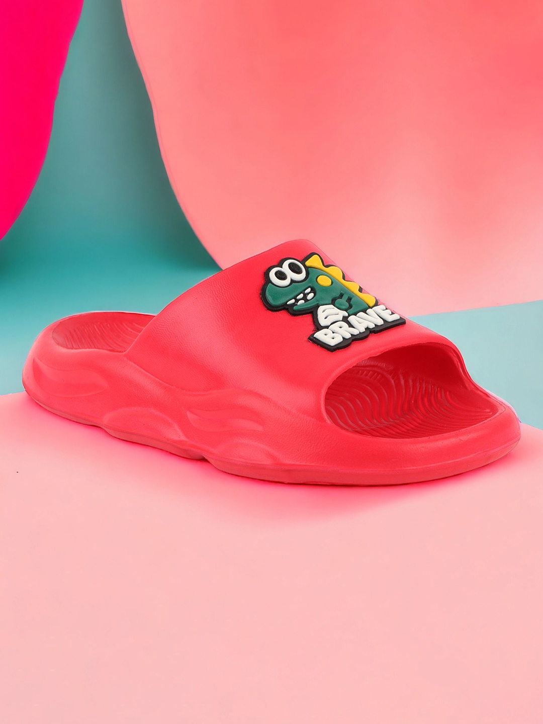 

LEVOT Kids Self Design Sliders, Red