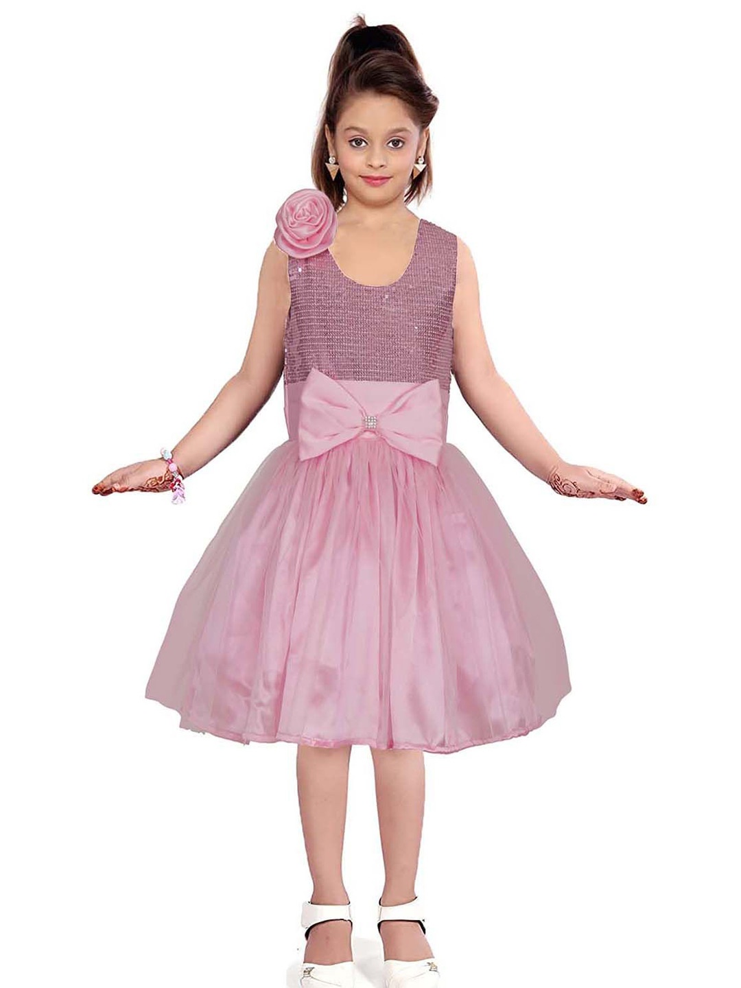 

Wow Princess Net A-Line Dress, Pink