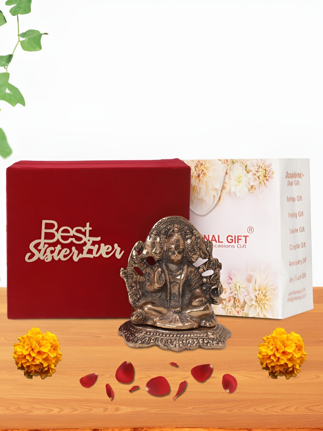 

INTERNATIONAL GIFT Brown Panchmukhi Religious Idol Showpiece