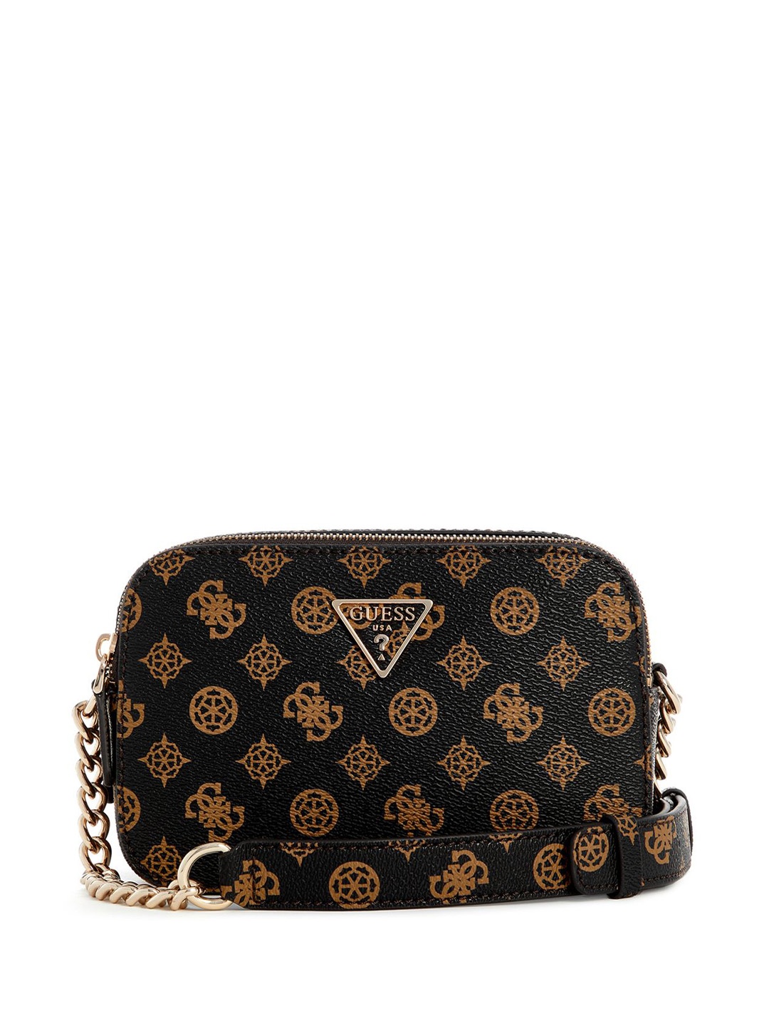 

GUESS Women Brand Logo Printed Crossbody Sling Bag, Black