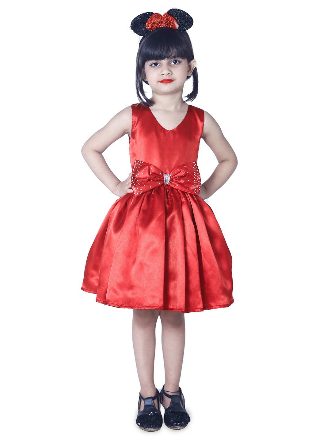 

Wow Princess Satin A-Line Dress, Red