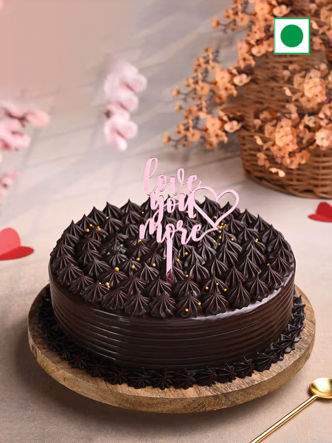 

Floweraura Chocolate Flavor Eggless RoundCake2Kg, Brown