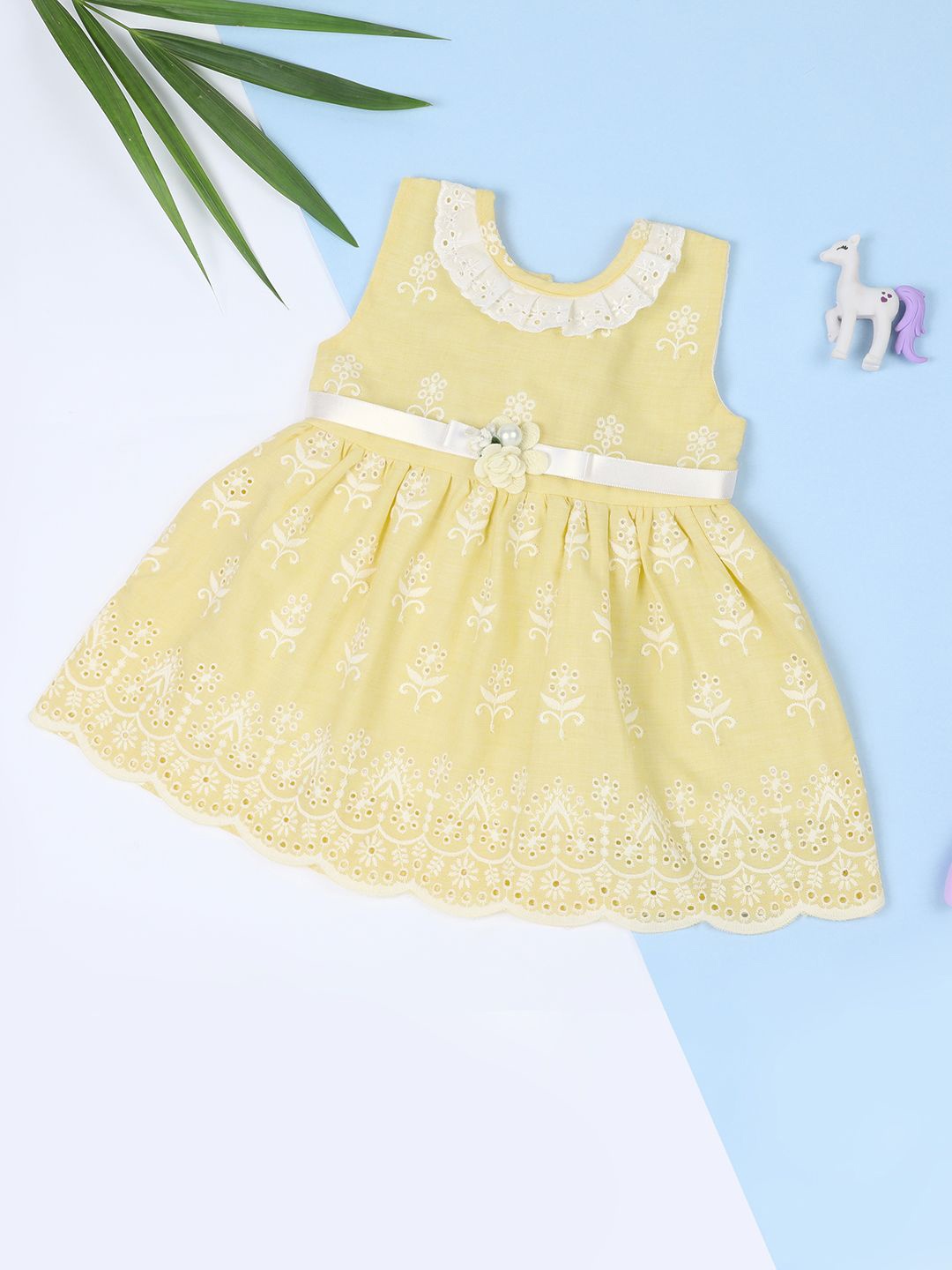 

Macwin Floral Fit & Flare Dress, Yellow