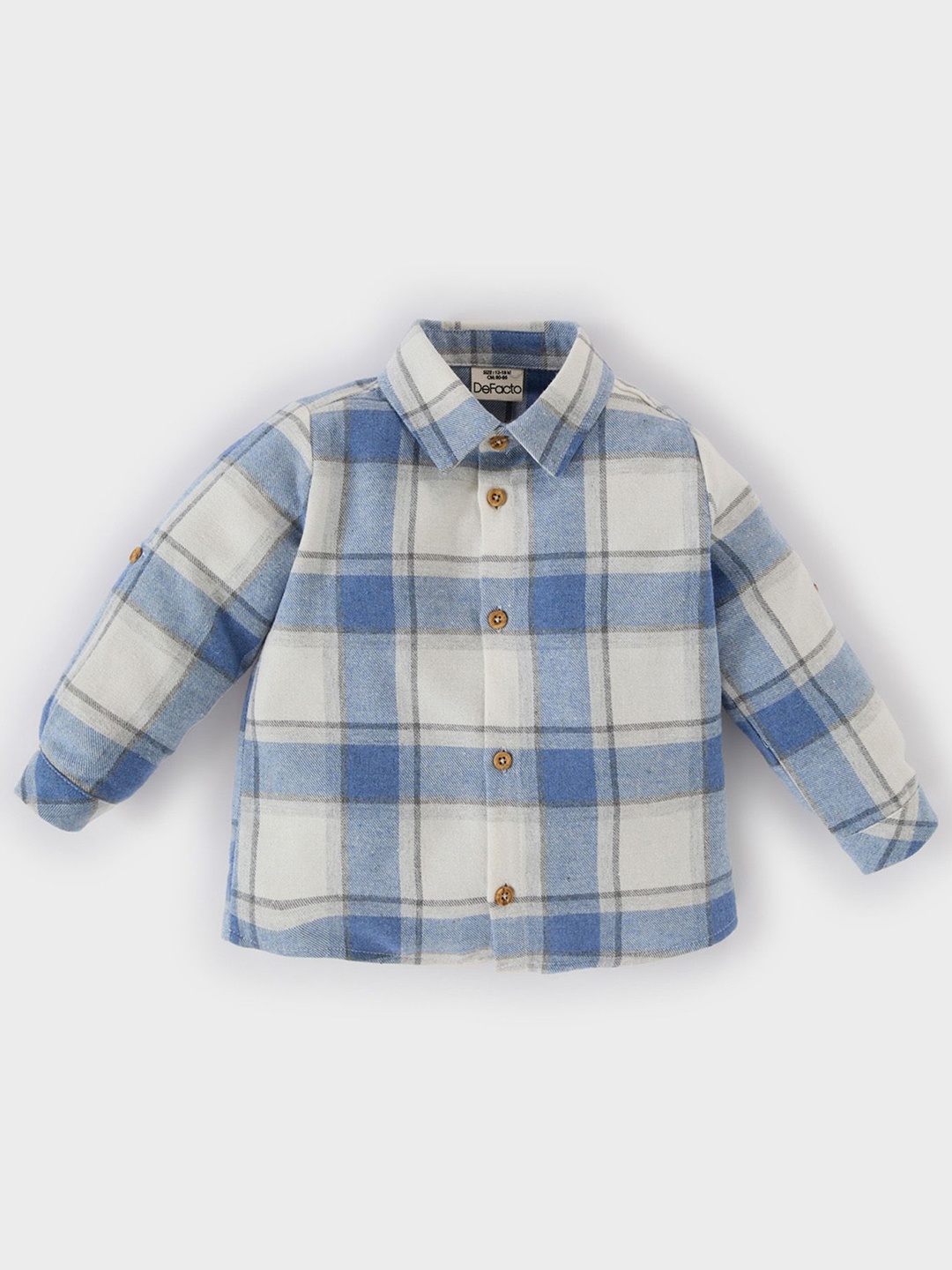 

DeFacto Boys Spread Collar Tartan Checked Casual Shirt, Pink