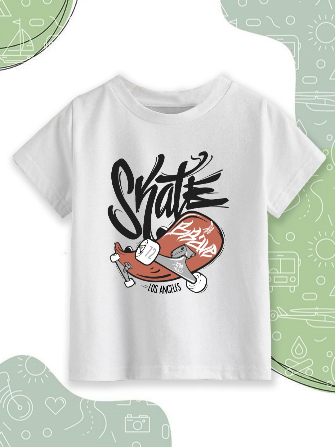 

Provogue Boys Graphic Printed Round Neck Cotton T-shirt, White