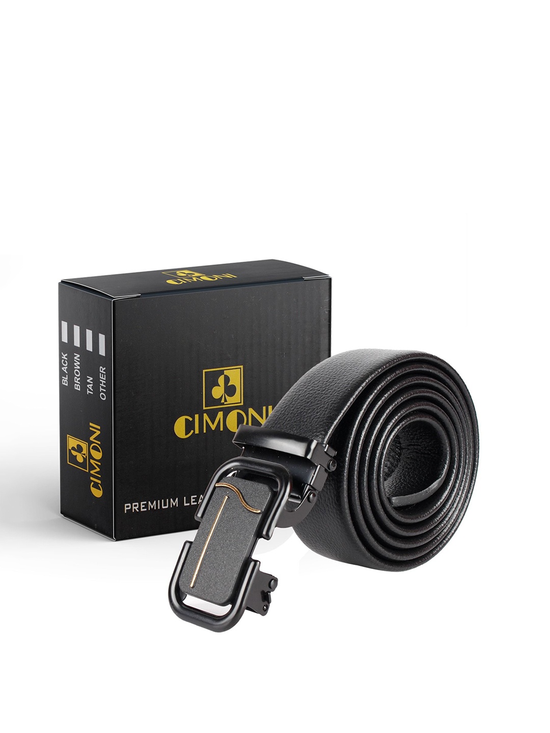 

CIMONI Men Textured Belt, Black