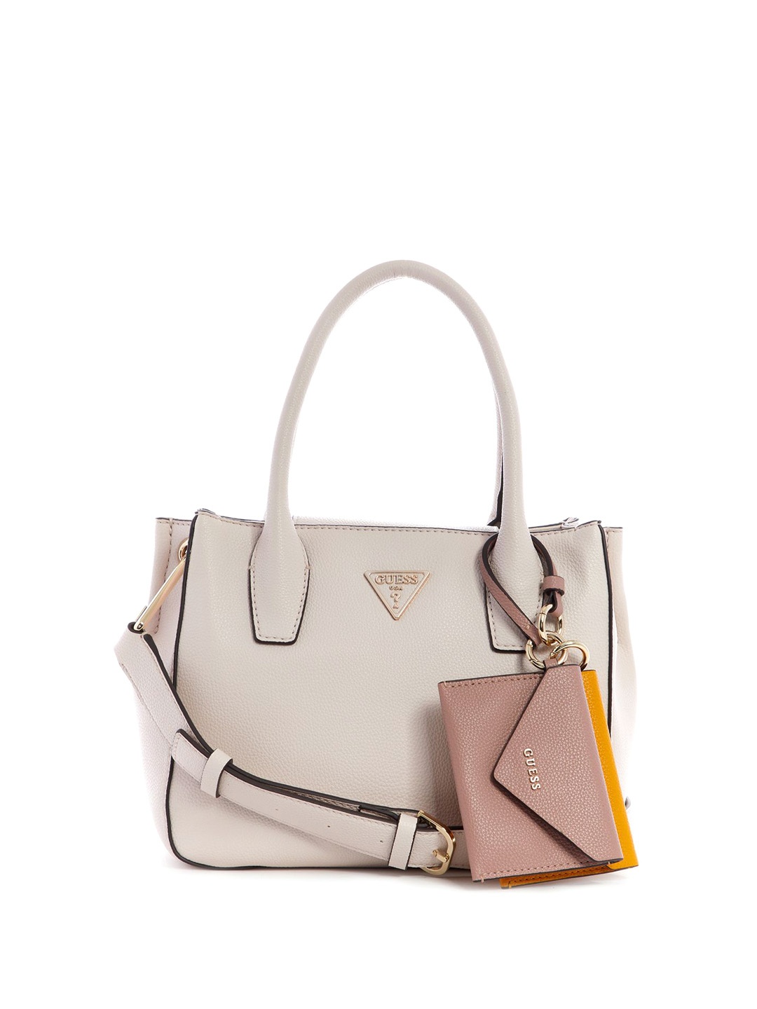 

GUESS PU Shopper Satchel with Tasselled, Grey