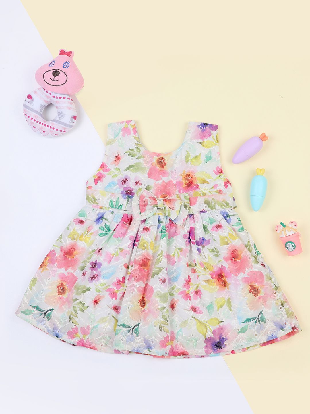 

Macwin Floral Print Fit & Flare Dress, Pink