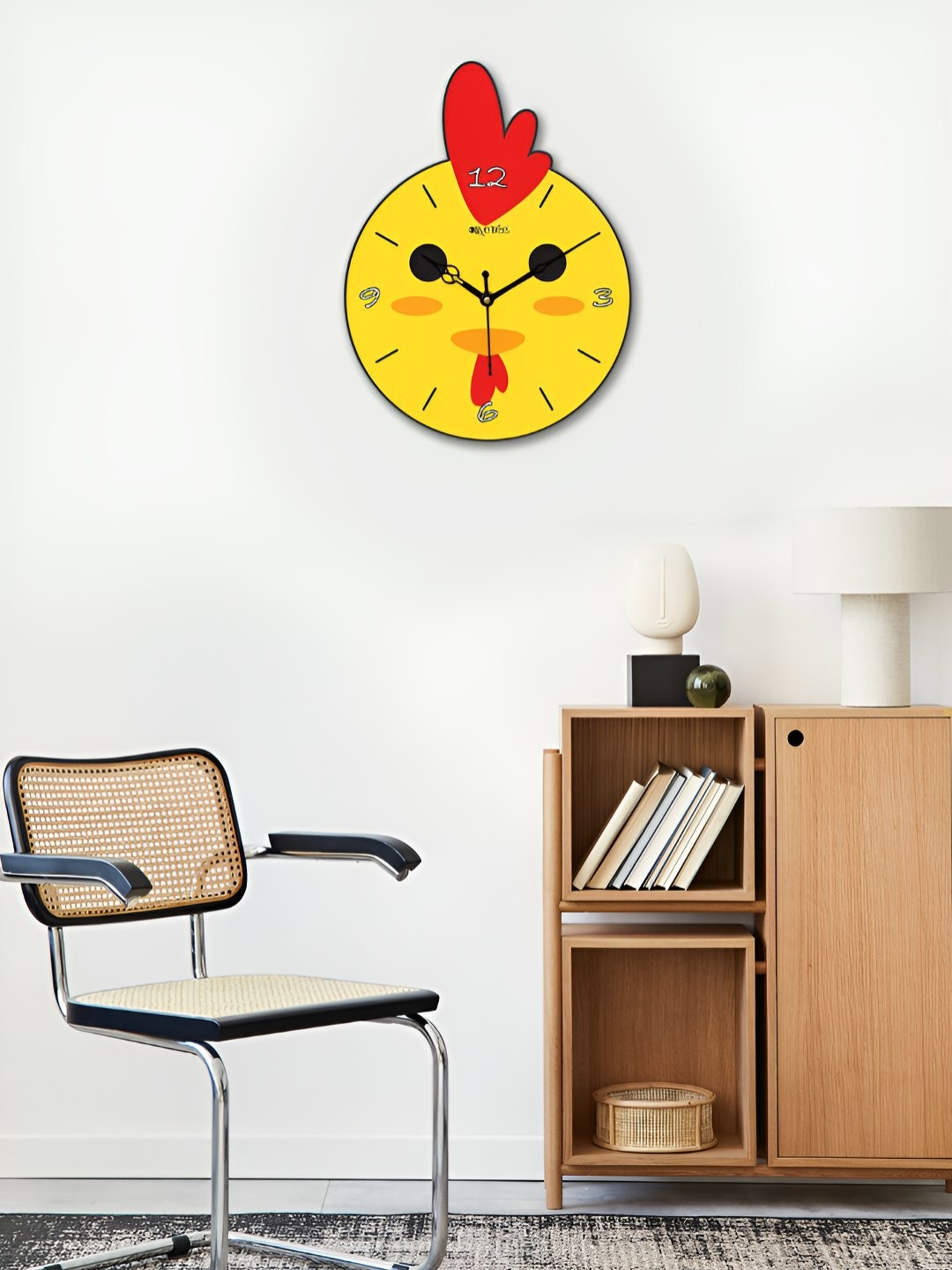 

OLIVE TREE Yellow & Red Contemporary Wall Clock