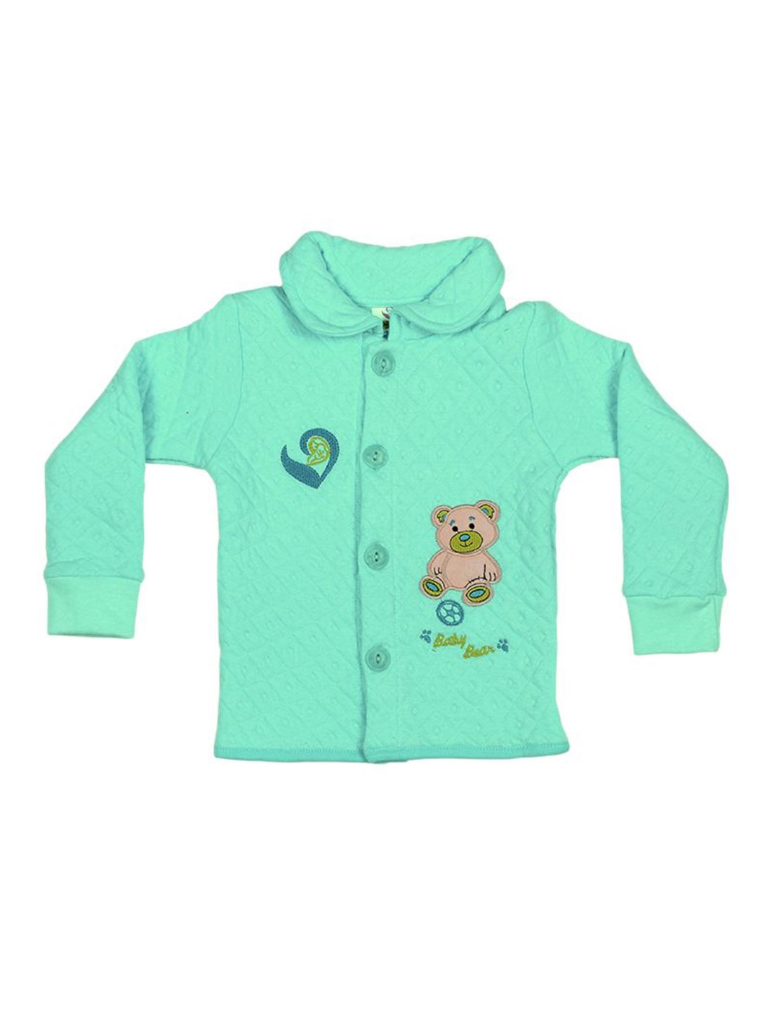 

BAESD Kids Shirt Collar Front-Open Sweatshirt, Green