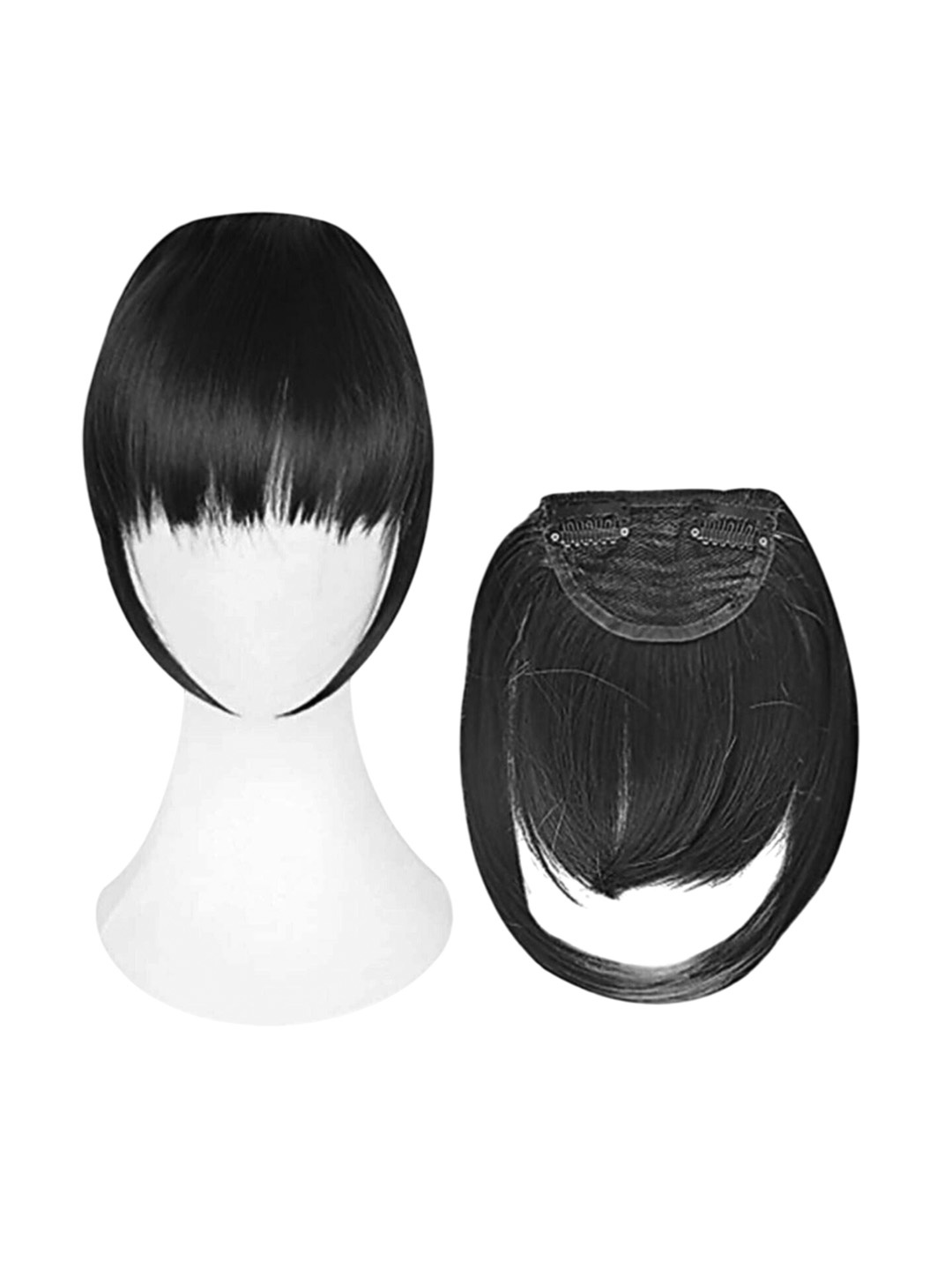 

vister Clip-In Straight Hair Fringe Extension - Black - 7 Inch
