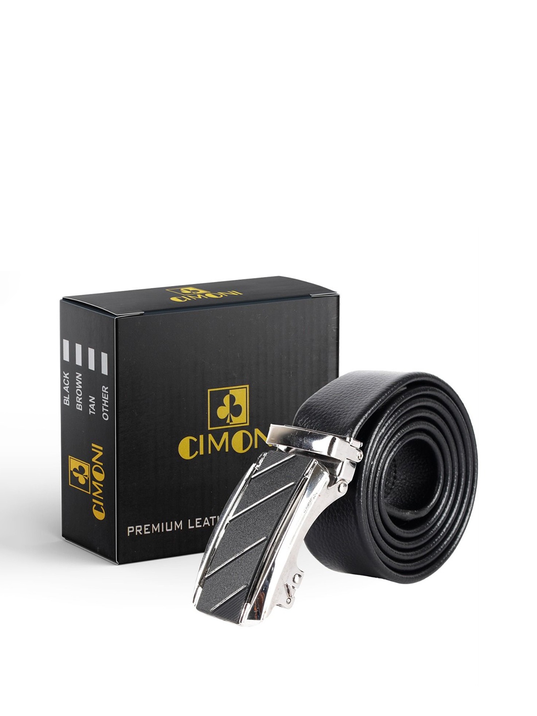 

CIMONI Men Textured Belt, Black