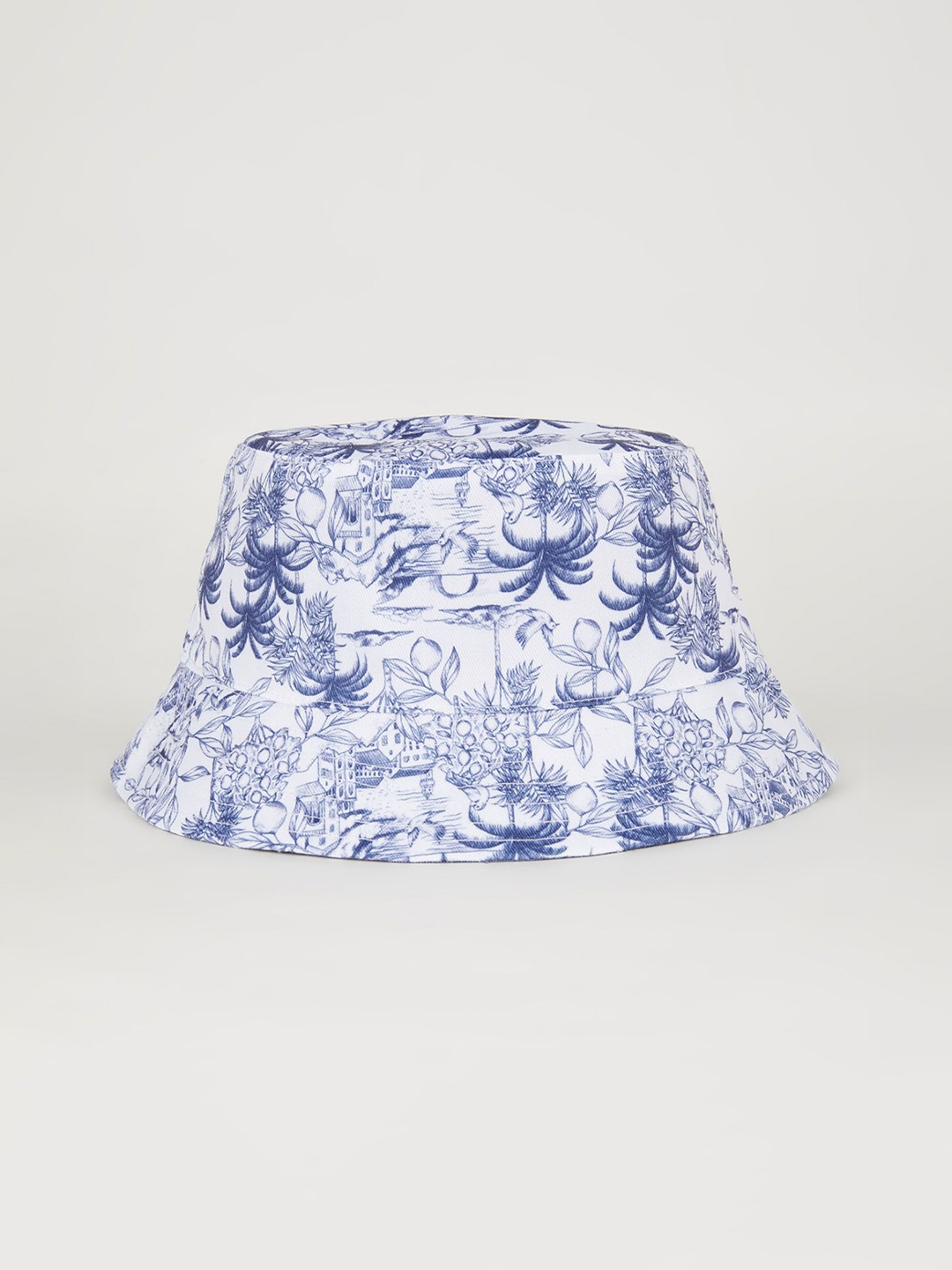 

DeFacto Printed Cotton Bucket Hat, White
