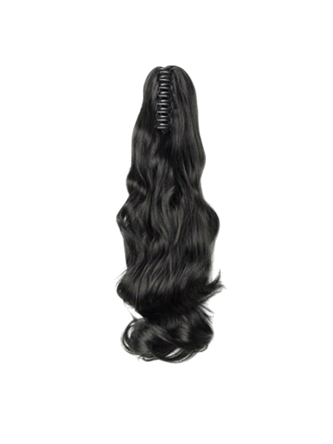 

vister Wavy Clip-In Hair Extension - 18 Inch - Black