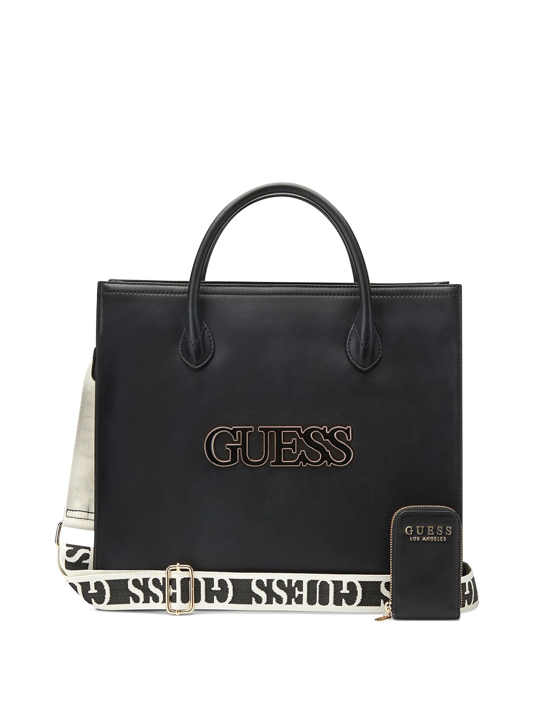 

GUESS PU Structured Shoulder Bag, Black
