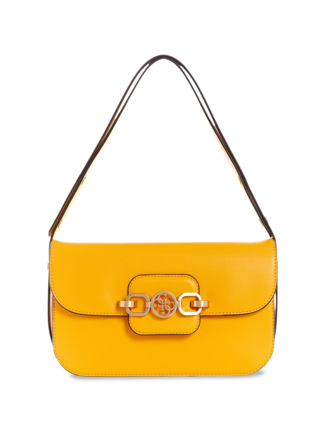 

GUESS PU Half Moon Shoulder Bag, Yellow
