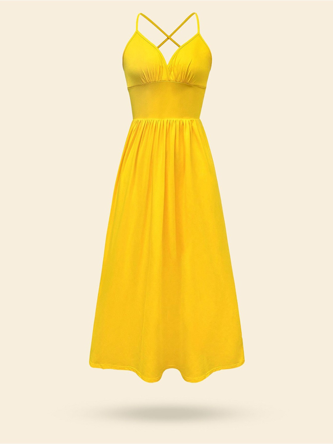 

StyleCast Halter Neck Maxi Dress, Yellow