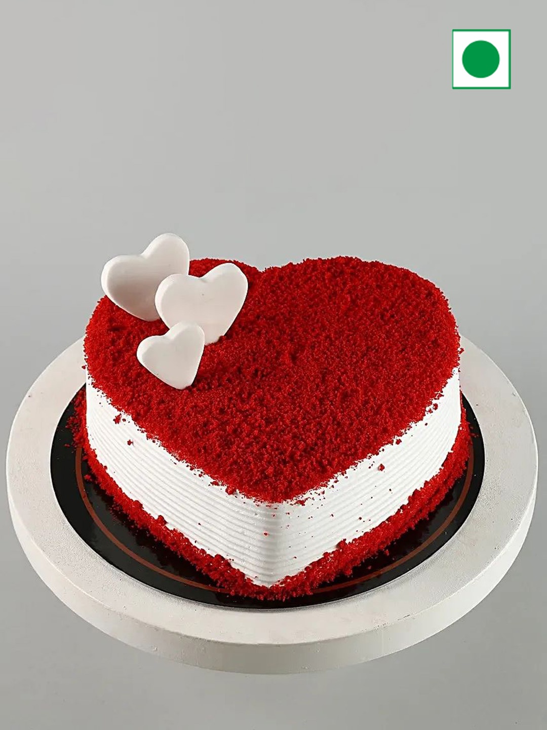 

fnp Red Velvet Flavor Eggless Heart Cake-2Kg