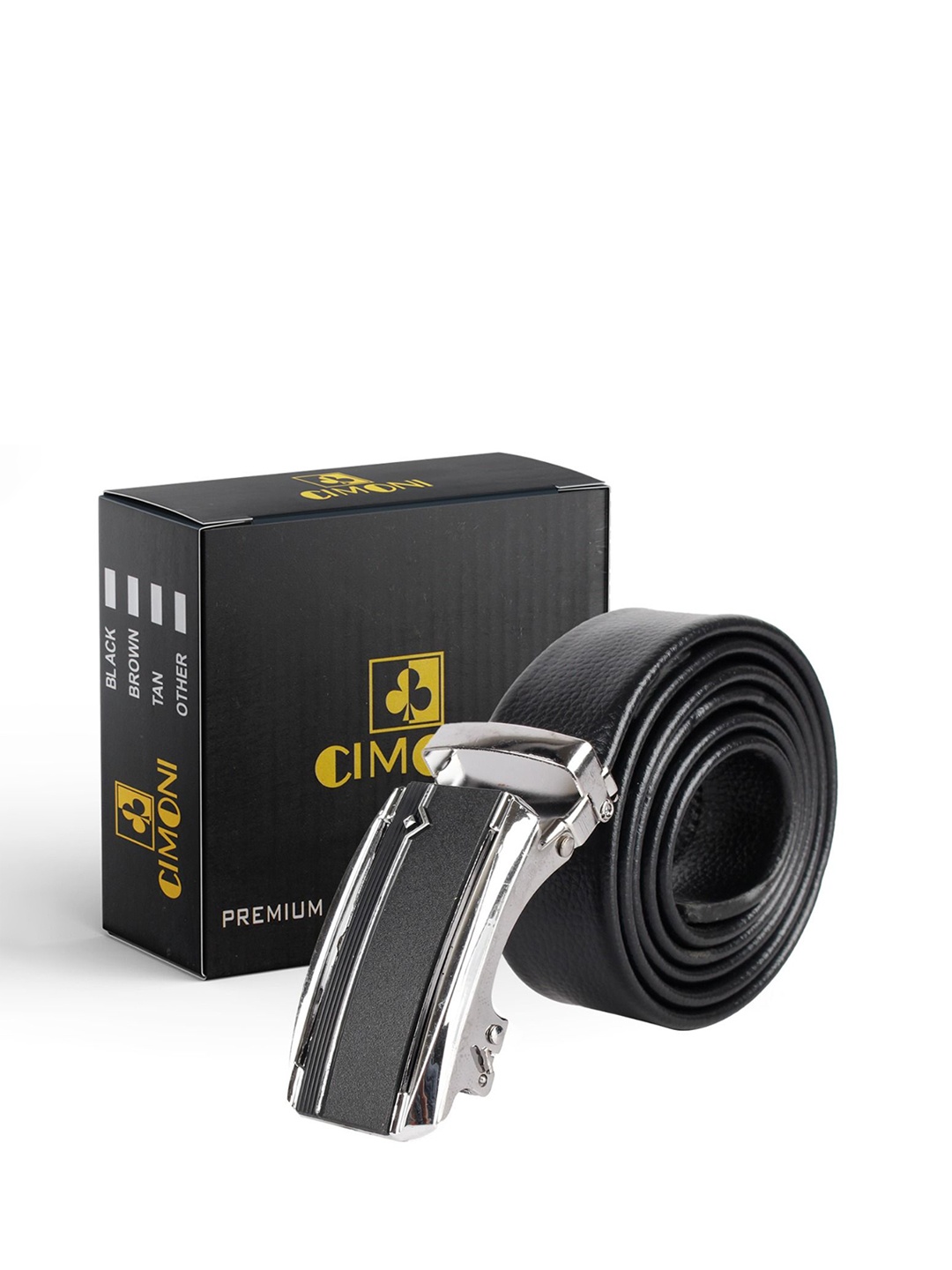 

CIMONI Men Textured Belt, Black