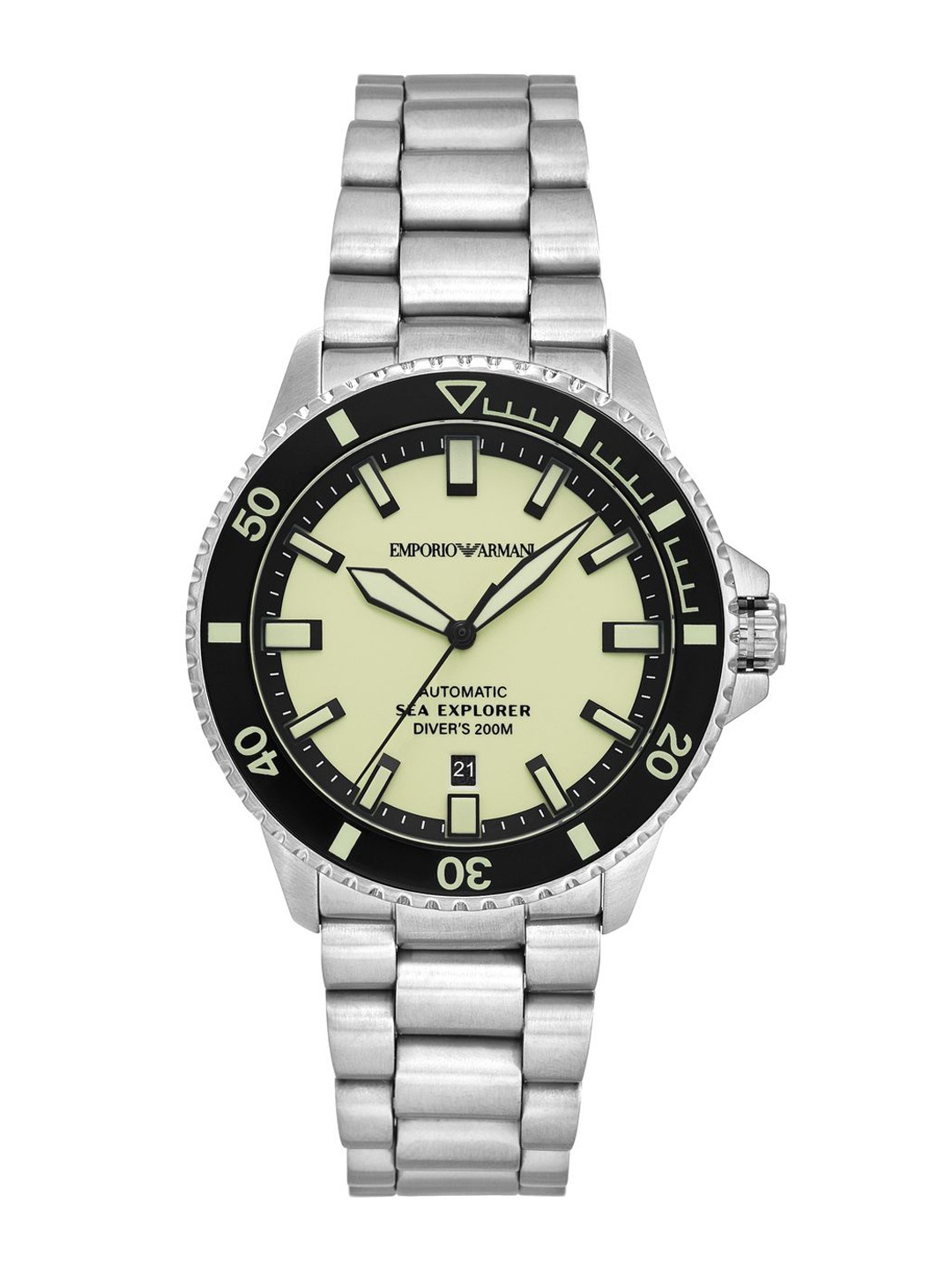 

Emporio Armani Men Dial & Stainless Steel Straps Analogue Watch AR60083, Silver