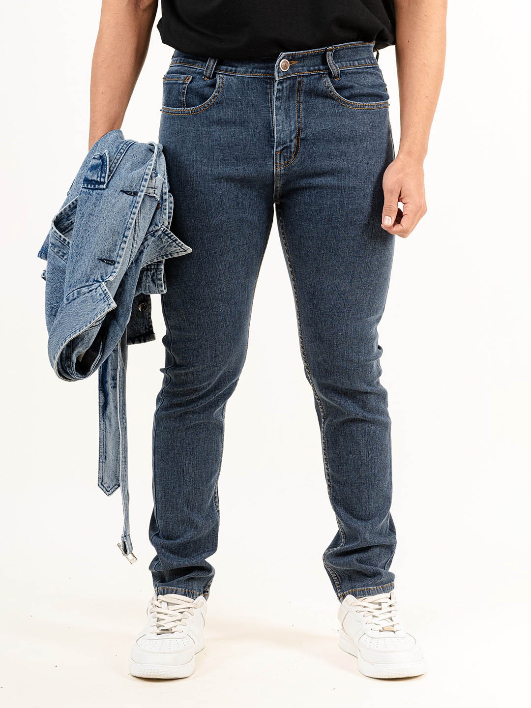 

Tistabene Men Slim Fit Denim Stretchable Jeans, Navy blue