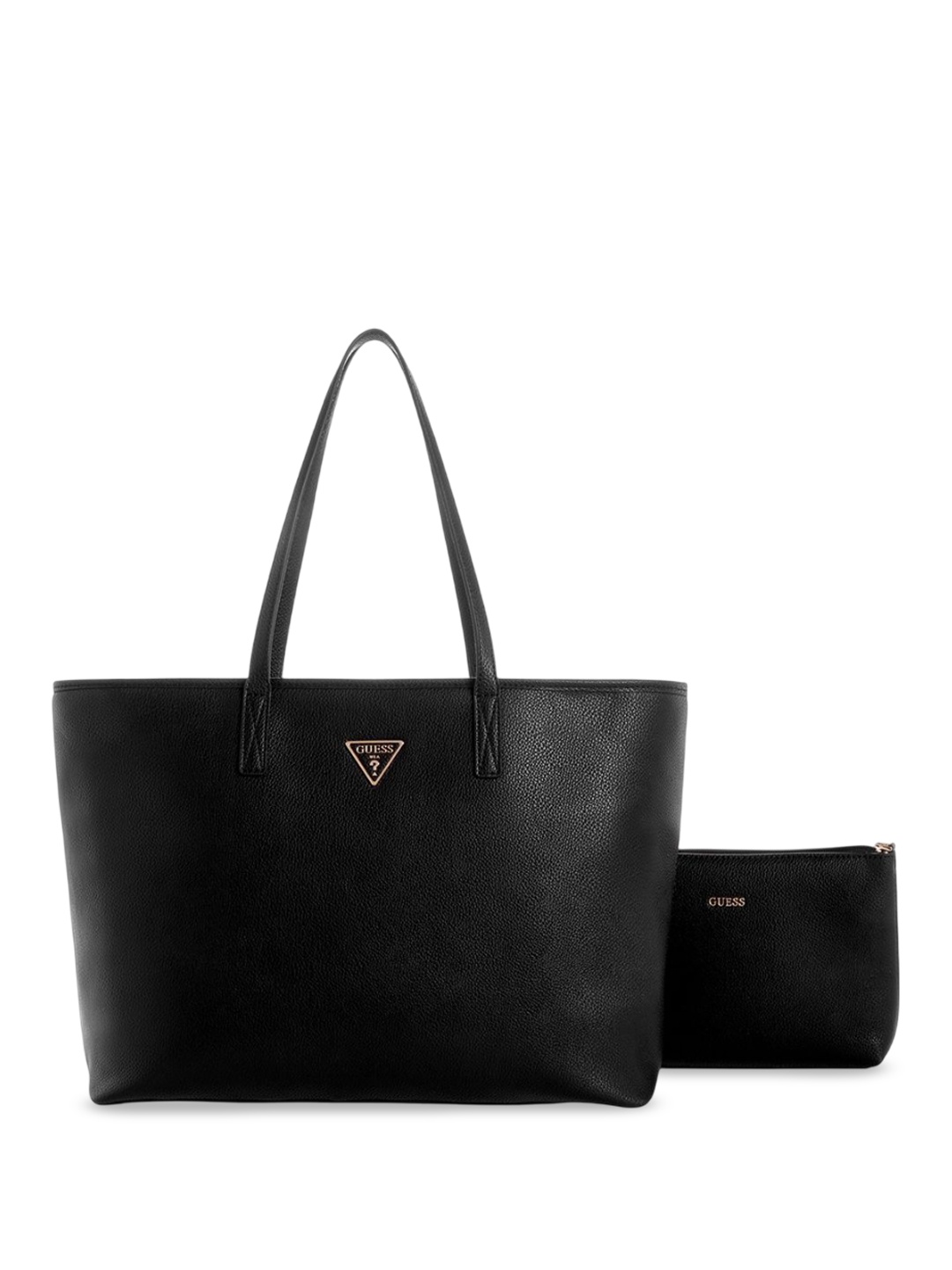 

GUESS PU Shopper Tote Bag with Tasselled, Black