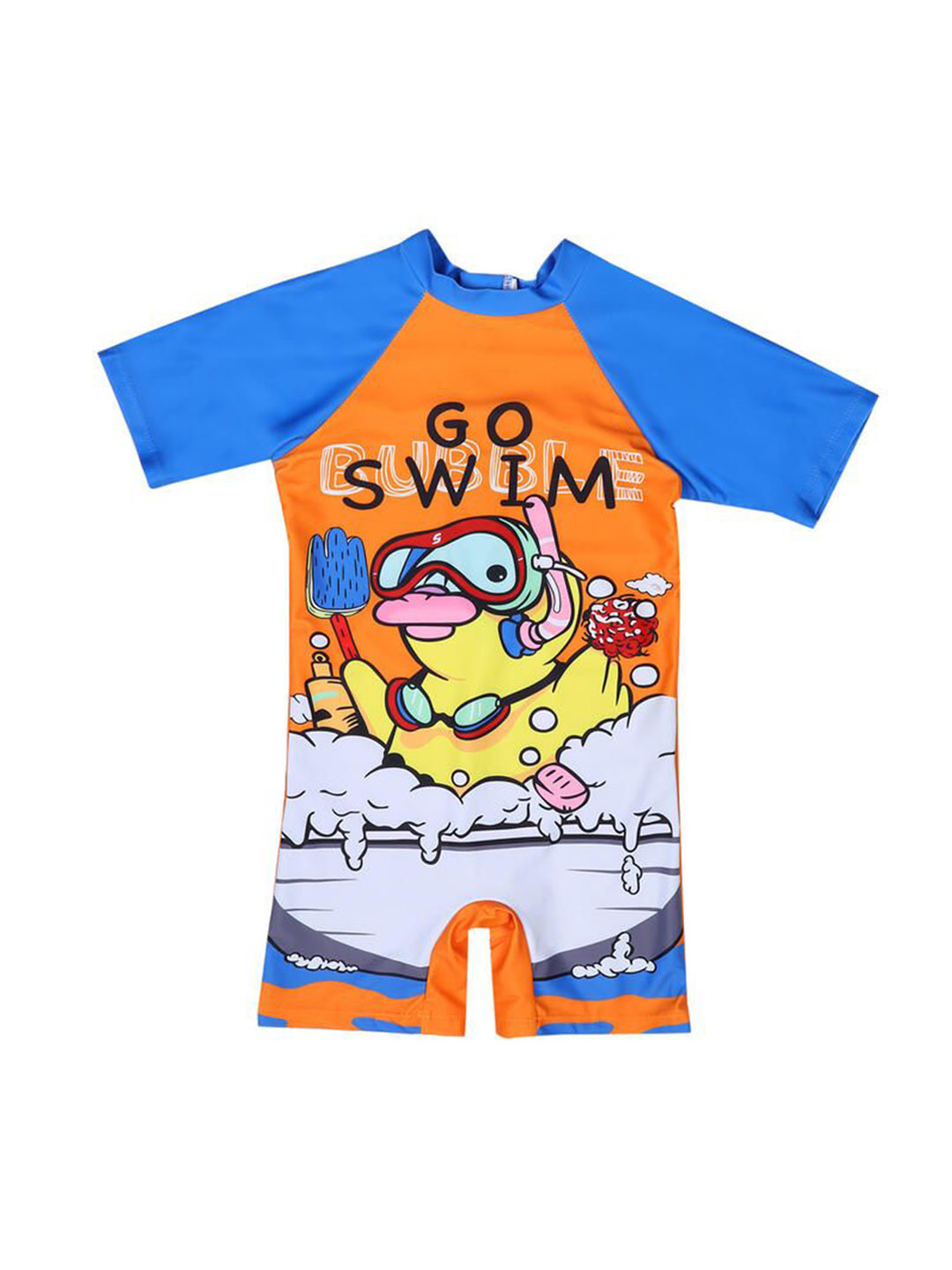 

SHIFTER Kids Printed High Neck Swimsuit, Orange