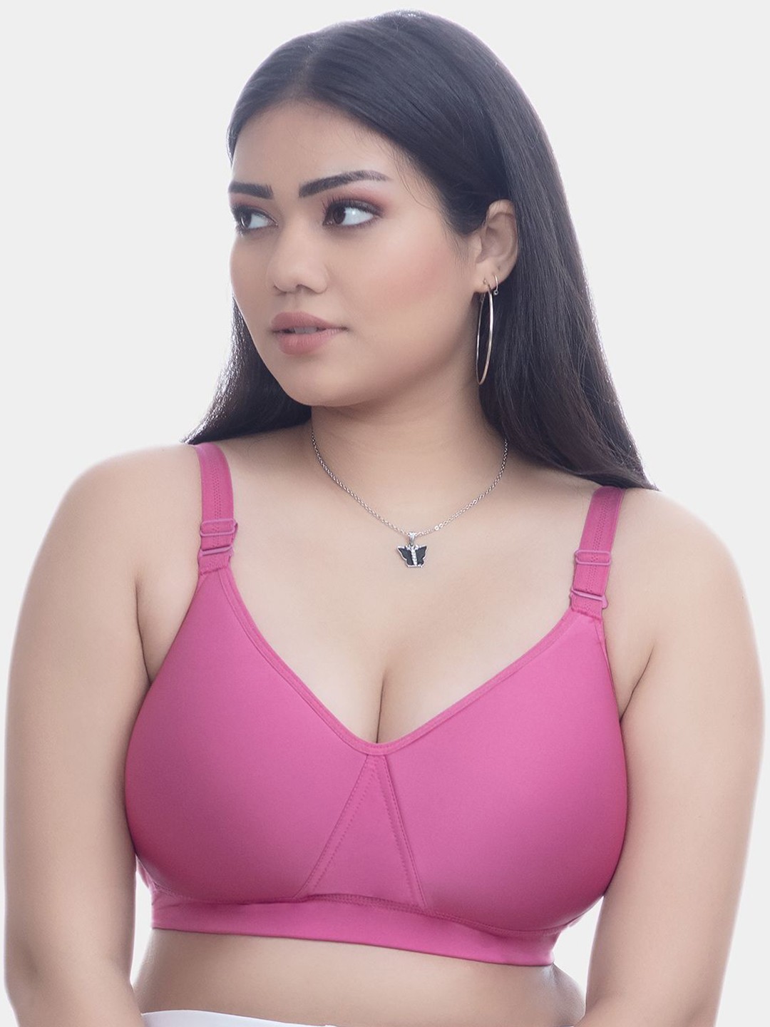 

Trylo Women Non-Wired and Lightly Padded Full Coverage T-Shirt Bra, Magenta