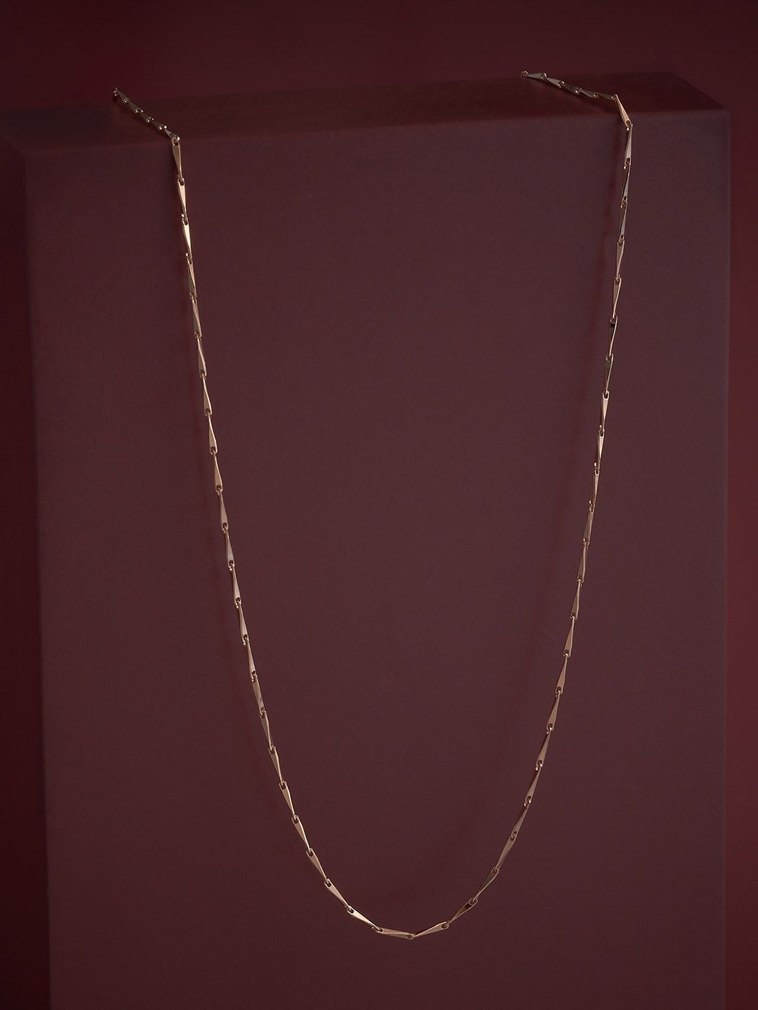 

Kushal's Fashion Jewellery 92.5 Sterling Silver Rose Gold-Plated Minimal Chain