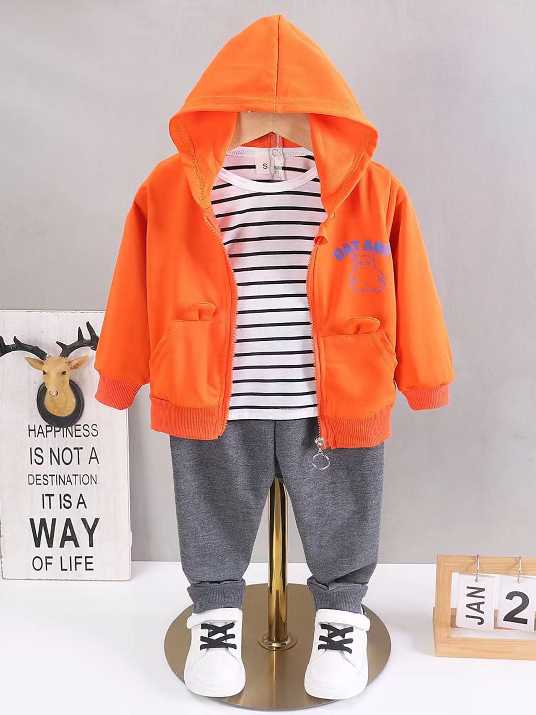 

Bold N Elegant Kids Printed T-shirt And Shirt, Orange
