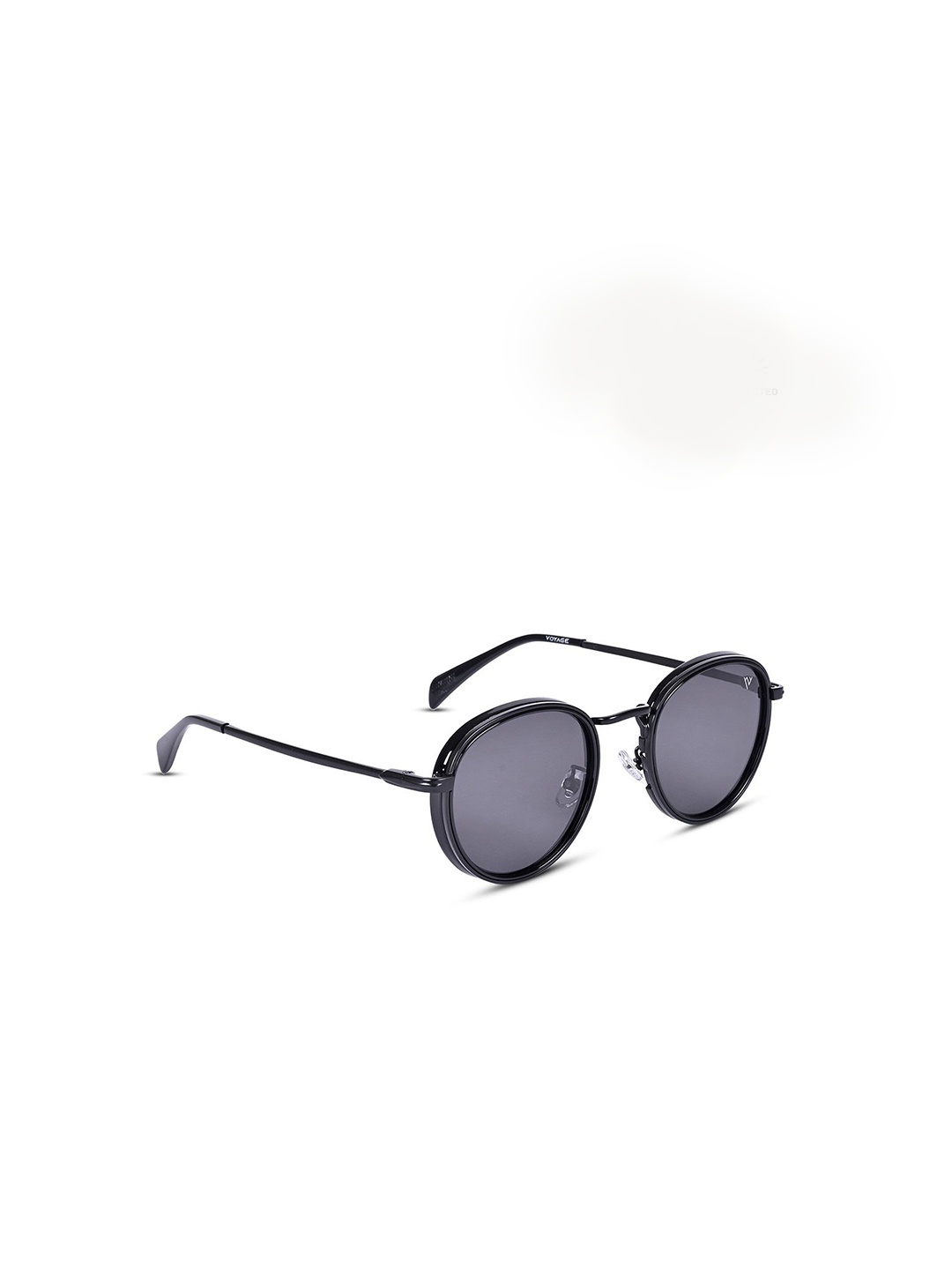 

Voyage Round Polarized Sunglasses for Men & Women Black Lens | Black Frame - MG3980
