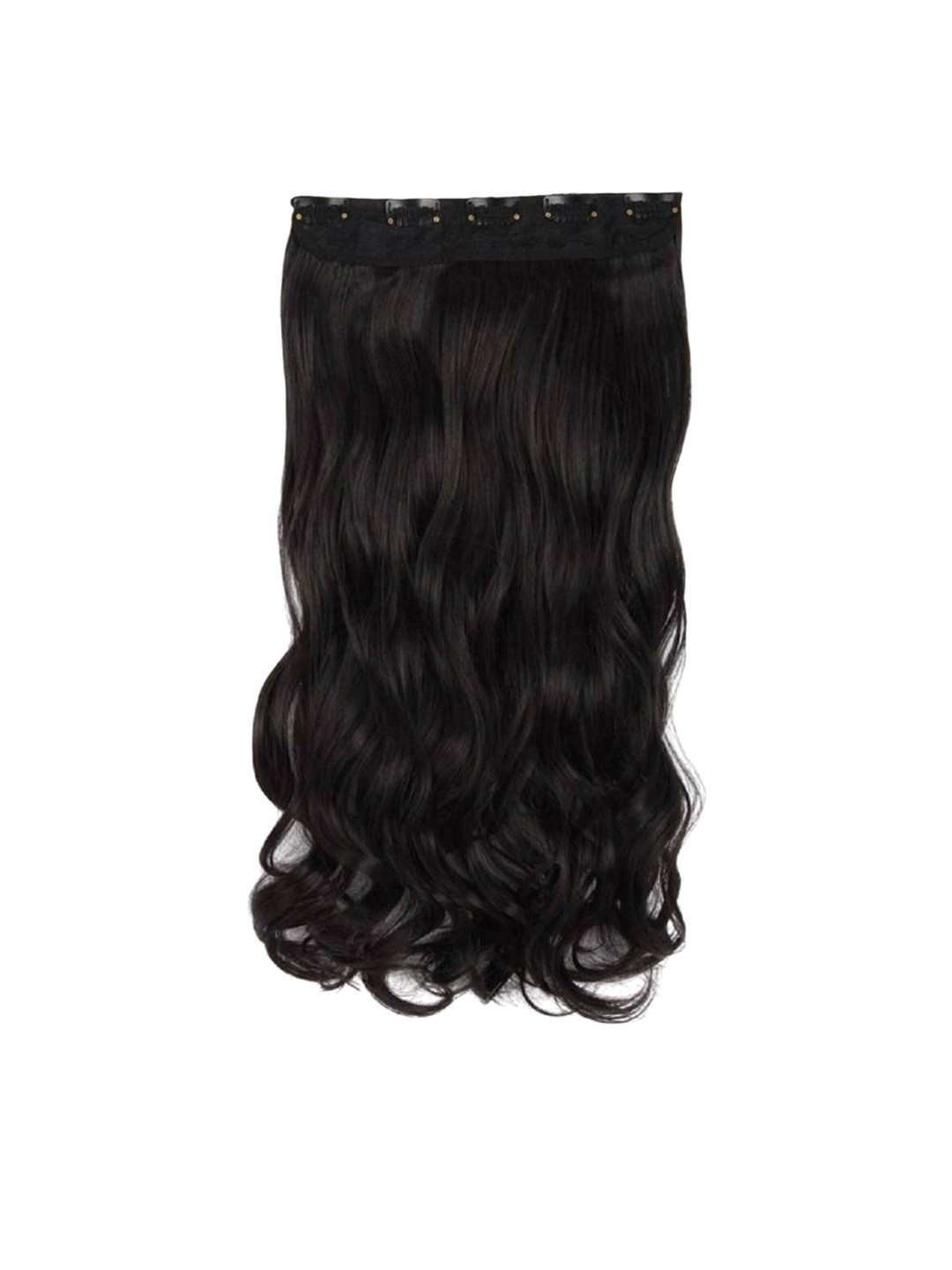

vister Clip-In Wavy Hair Extension - Black - 24 Inch
