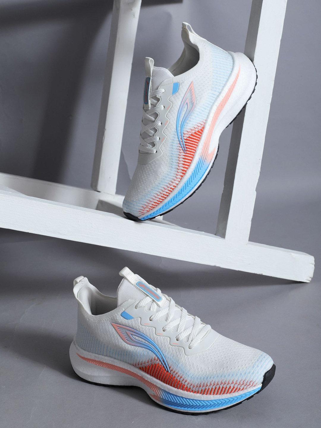 

PLEX-ON ABROS Men Mesh Running Shoes, Off white