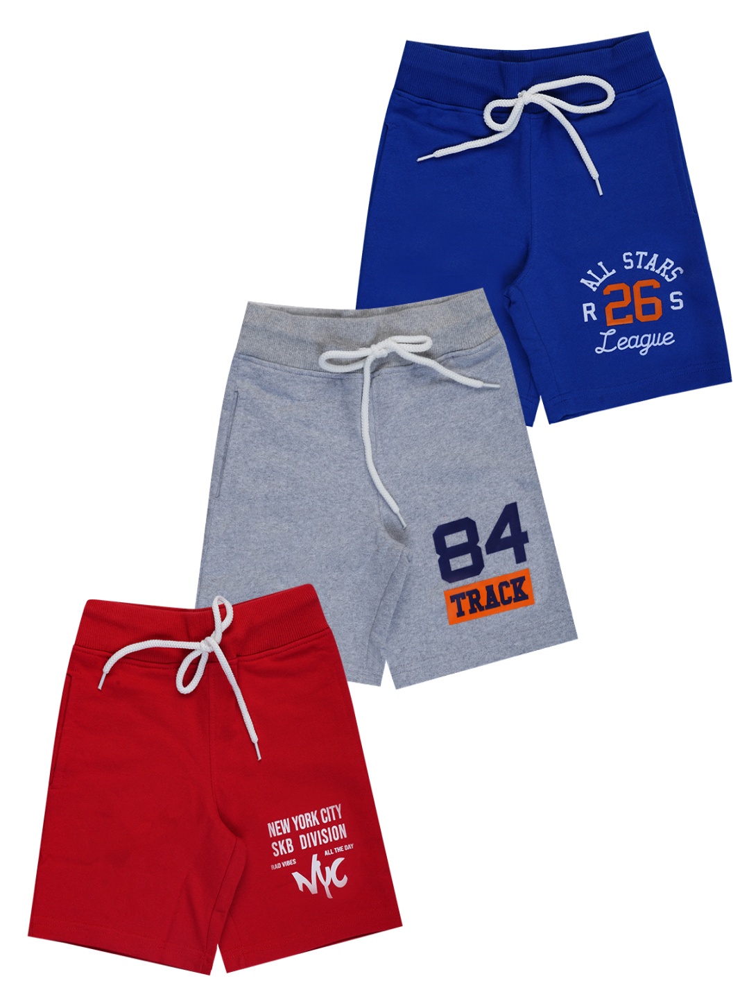 

FAZZA Boys Typography Printed Akron Metro Shorts, Blue