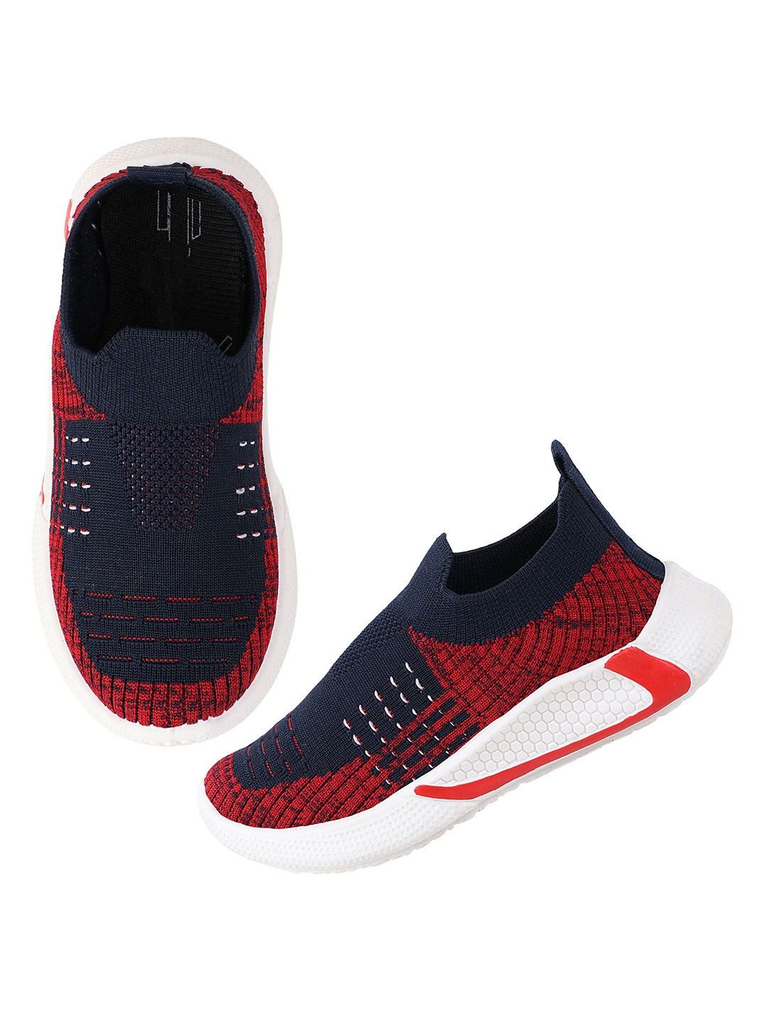 

LEVOT Kids Mesh Walking Non-Marking Slip-On Shoes, Red