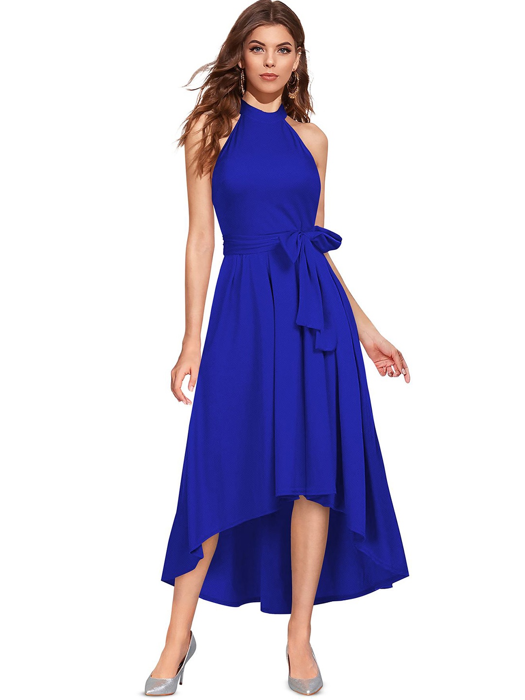 

S.K.C Fit & Flare Midi Dress, Blue