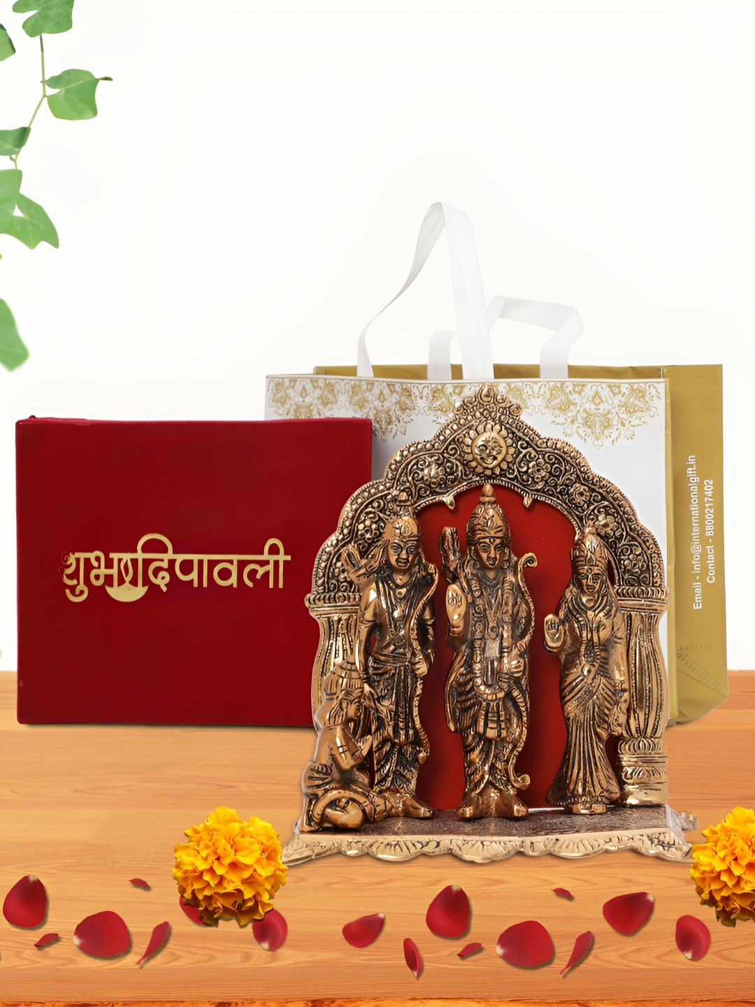 

INTERNATIONAL GIFT Brown Ram Darbar Religious Idol Showpiece