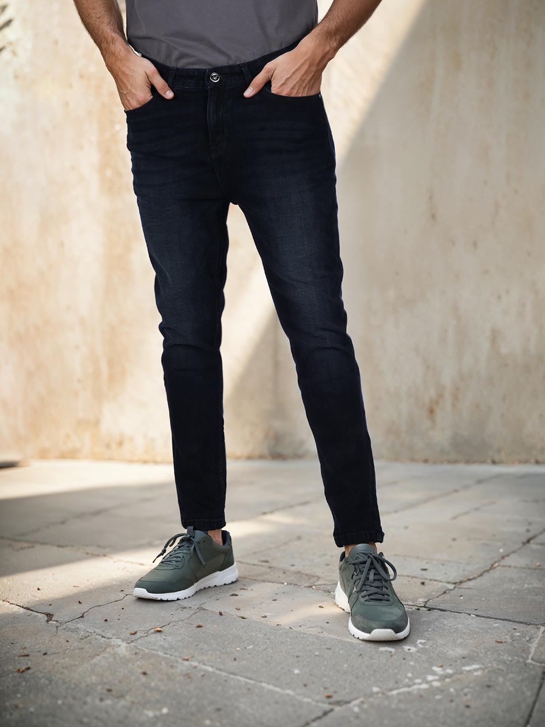 

Celio Men Mid-Rise Skinny Fit Jeans, Black