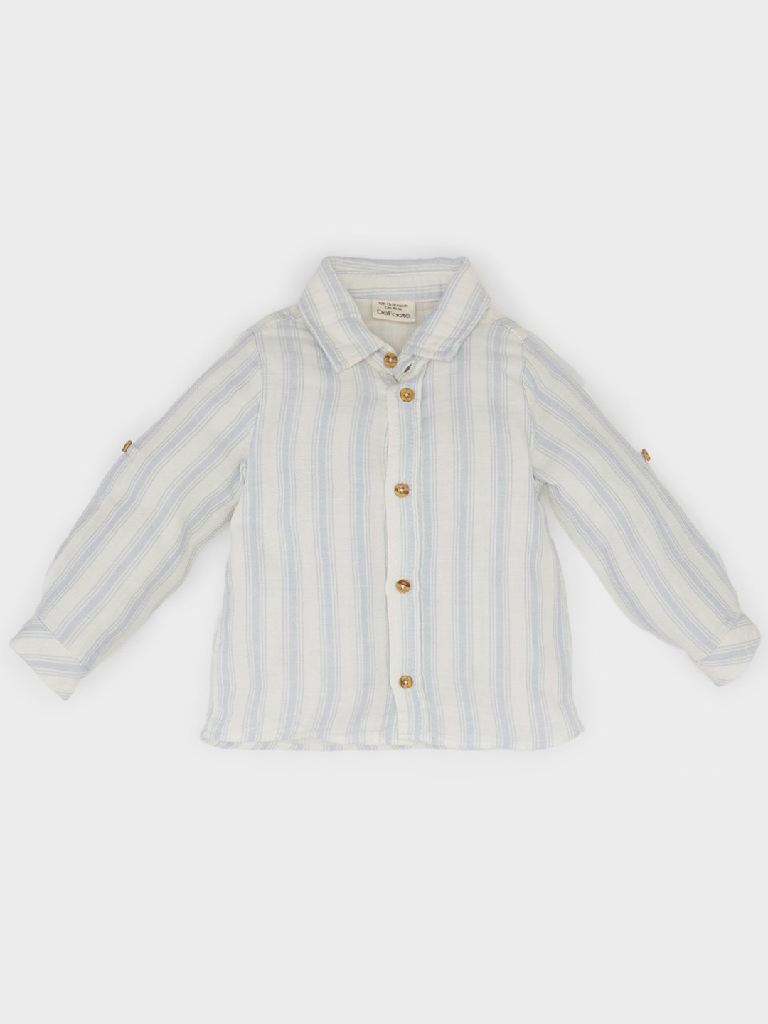 

DeFacto Boys Spread Collar Vertical Striped Cotton Casual Shirt, White