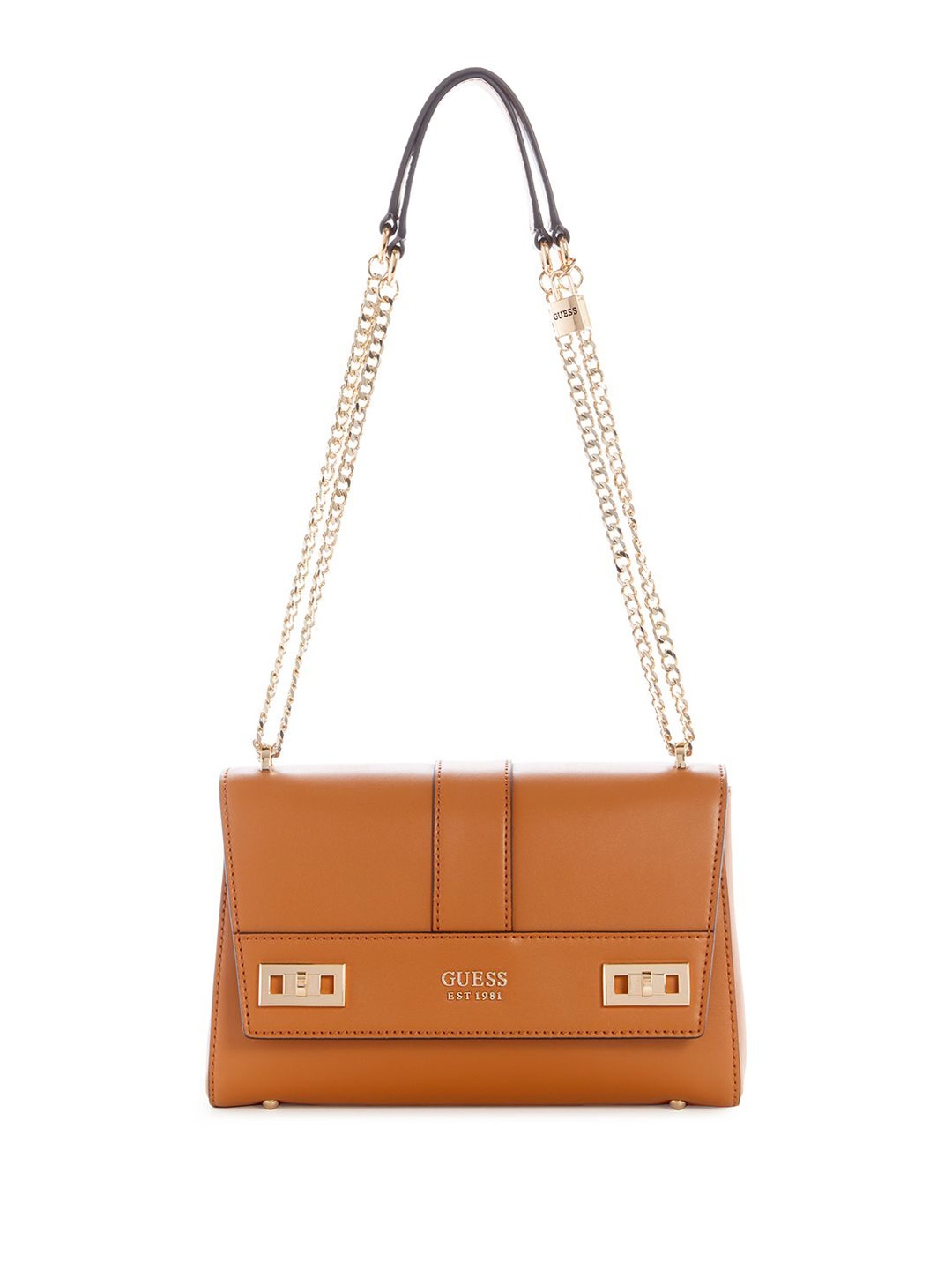 

GUESS PU Structured Shoulder Bag, Brown