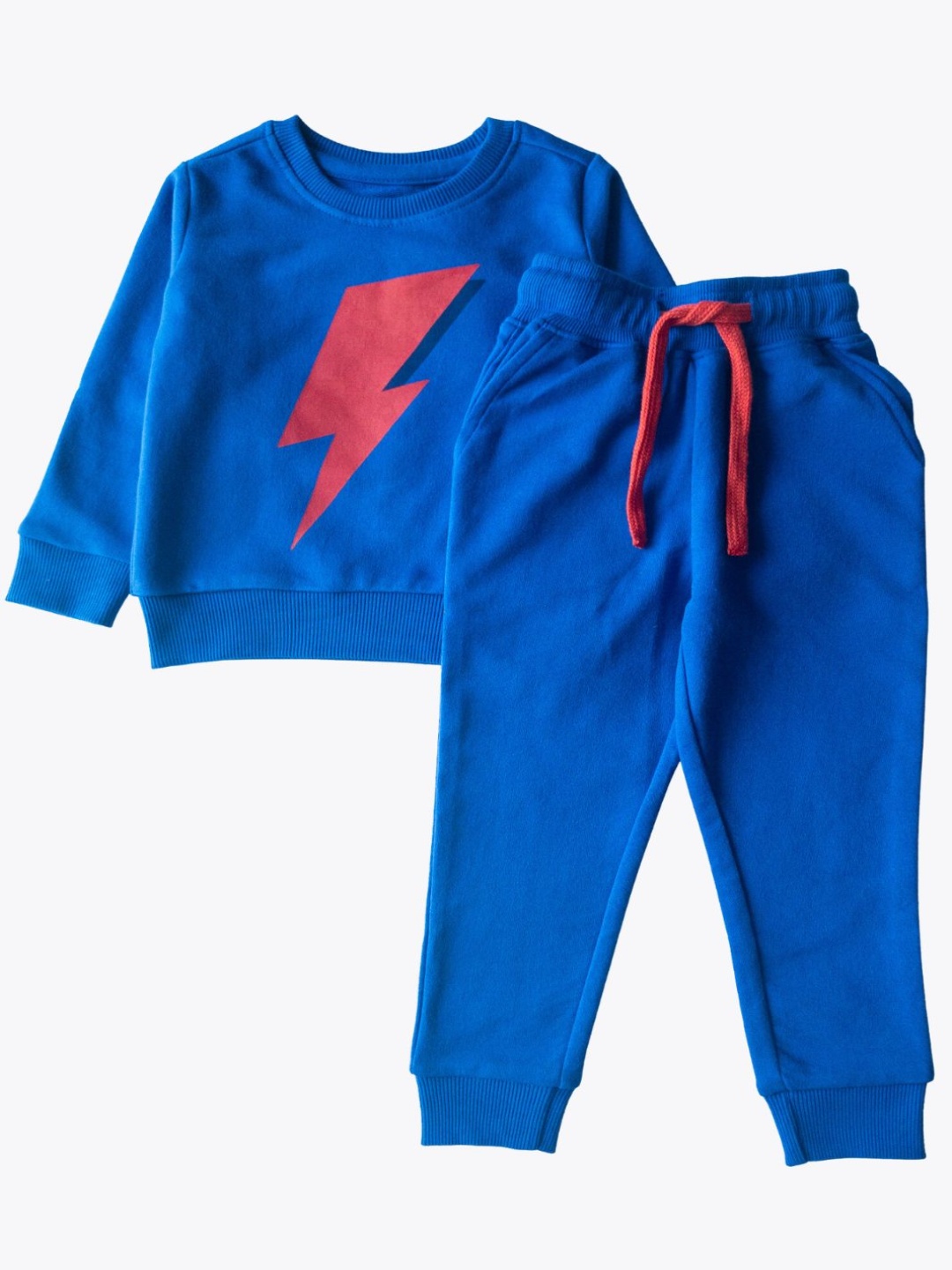 

Reedoo Kids Printed Pure Cotton Printed Pure Cotton Sweatshirt With Joggers, Blue