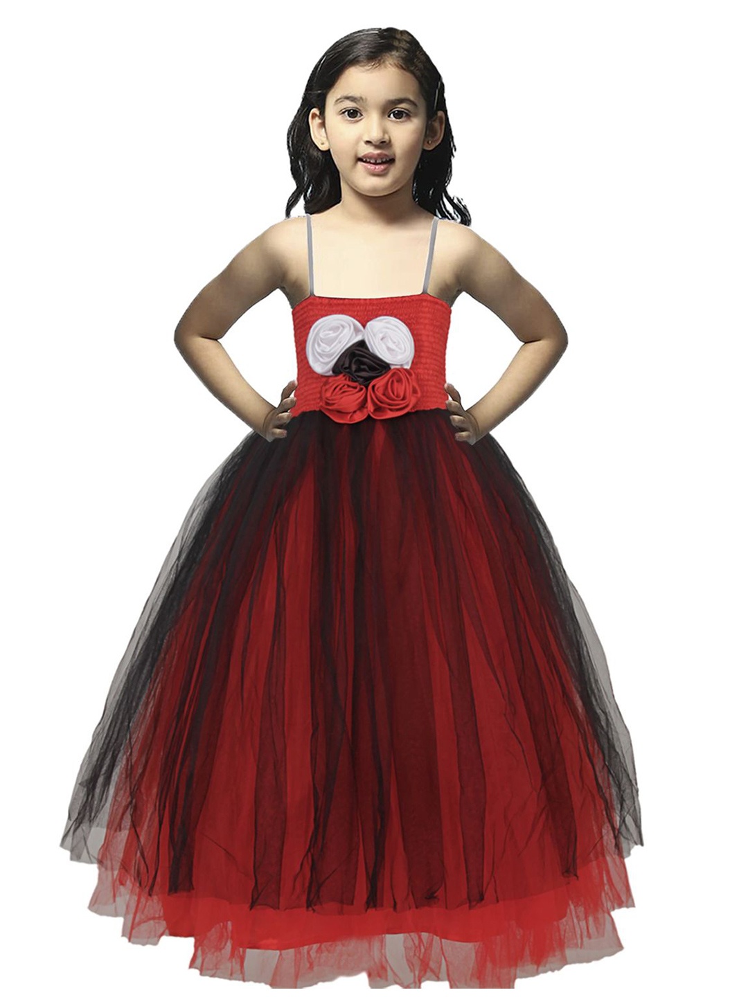 

Wow Princess Net A-Line Maxi Dress, Red