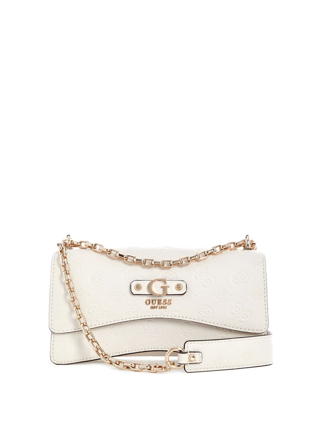 

GUESS Printed PU Bucket Shoulder Bag, Off white