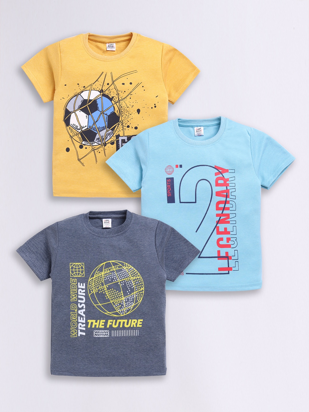 

Here&Now X Game Begins Boys Pack Of 3 Assorted Printed T-shirts