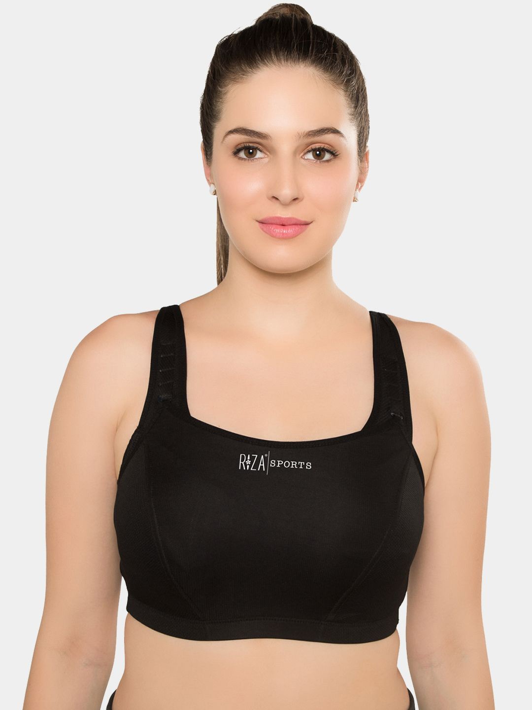 

Trylo Riza Sprorts Non-Padded Non-Wired Bra Useful For Multi Impact Excersices, Charcoal