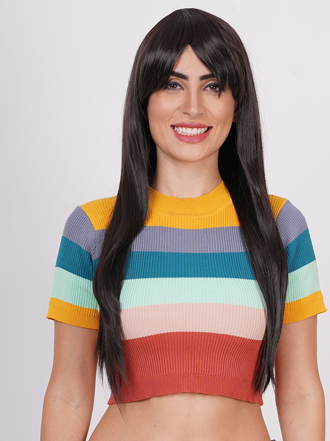 

vister Straight Clip-In Hair Extension - 30 Inch - Brown, Black