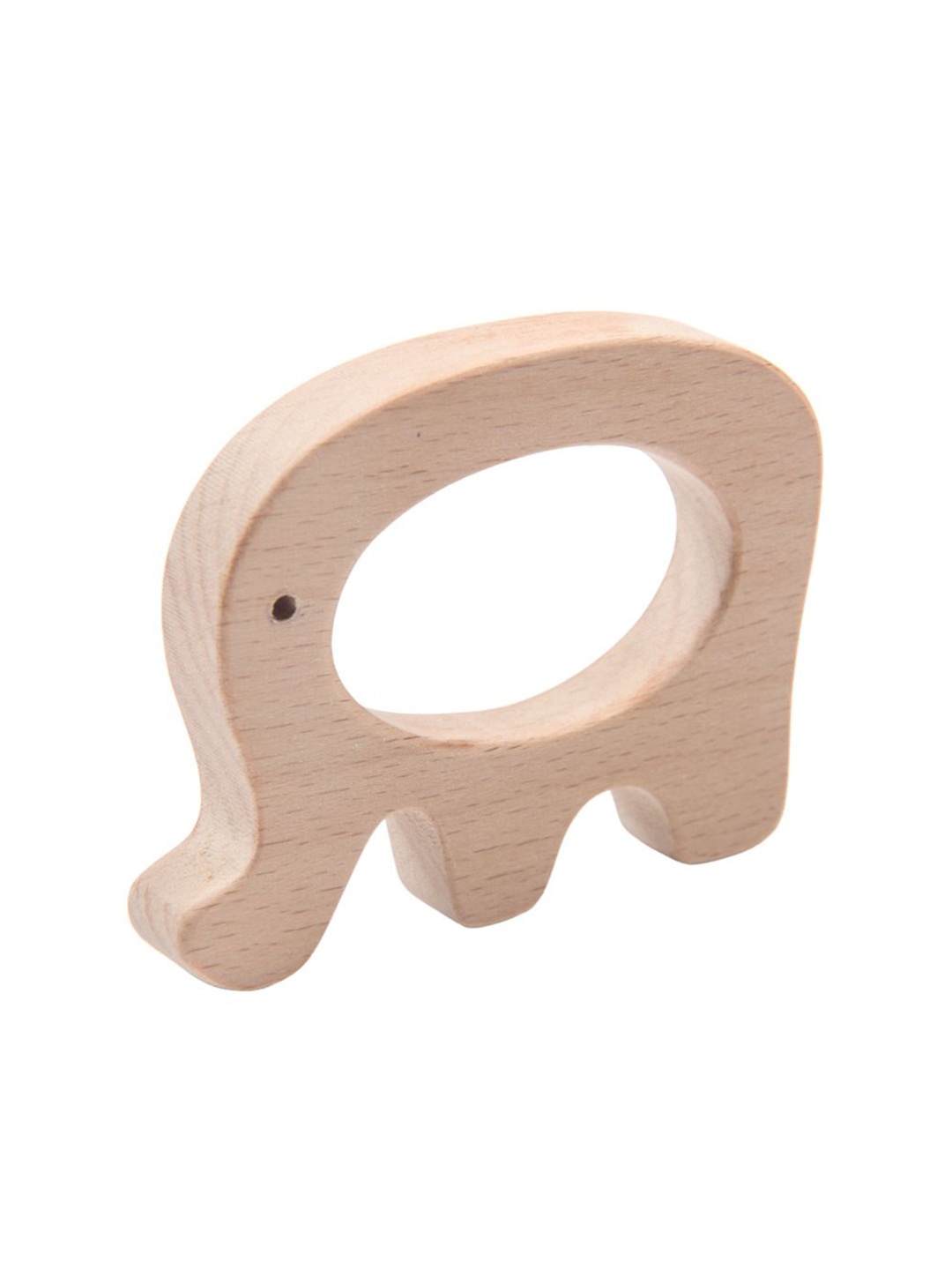 

NESTA TOYS Infants Beech Wooden Elephant Teether, Beige