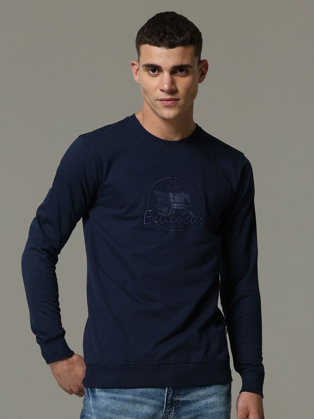 

Estilocus Men Sweatshirt, Navy blue
