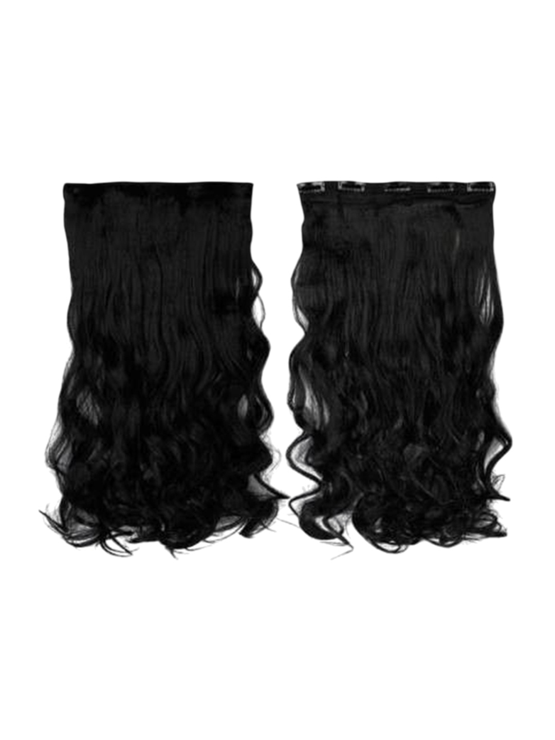 

vister Wavy Clip-In Hair Extension- Black - 22 Inch